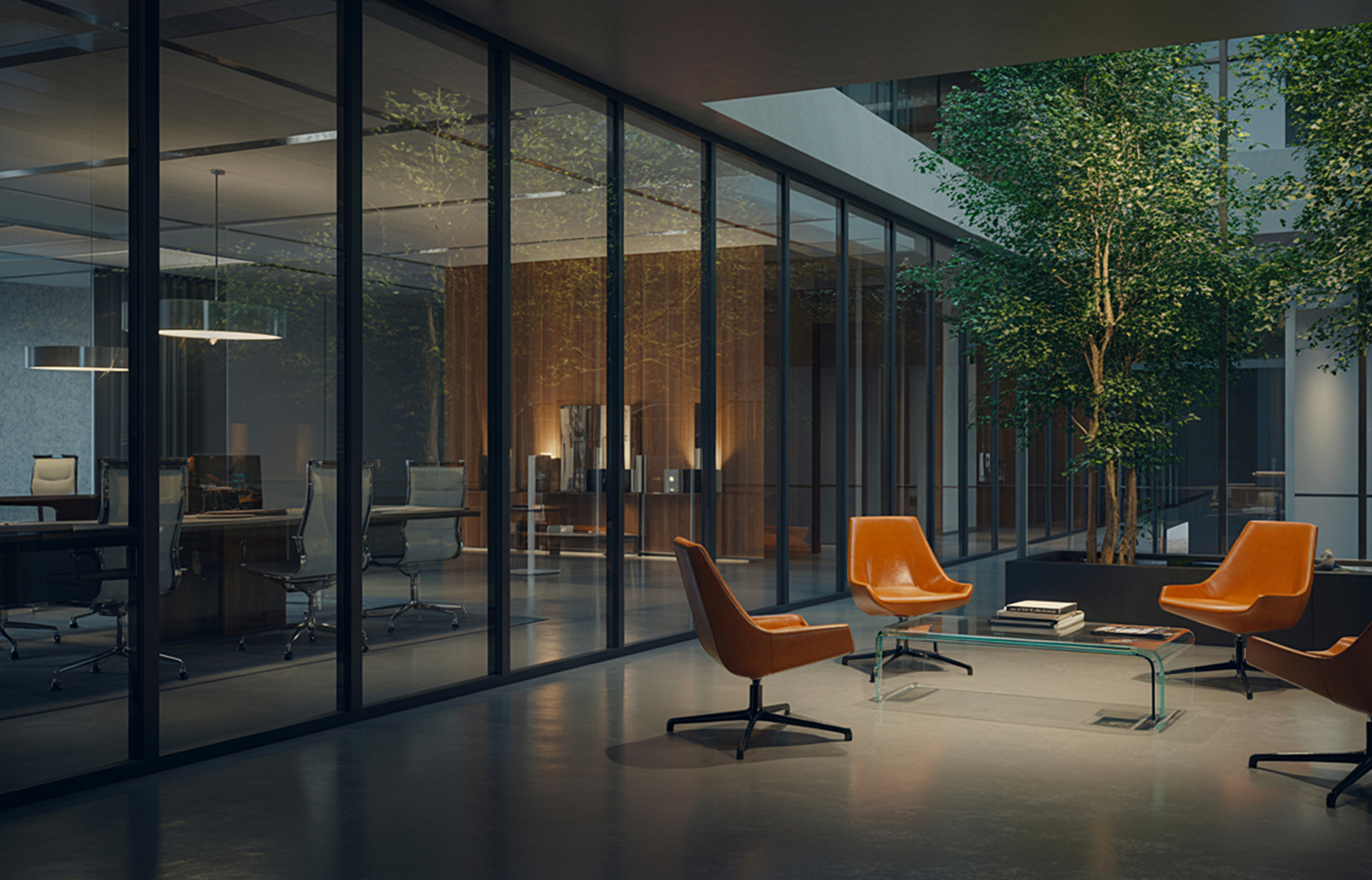 Modern office furniture showroom